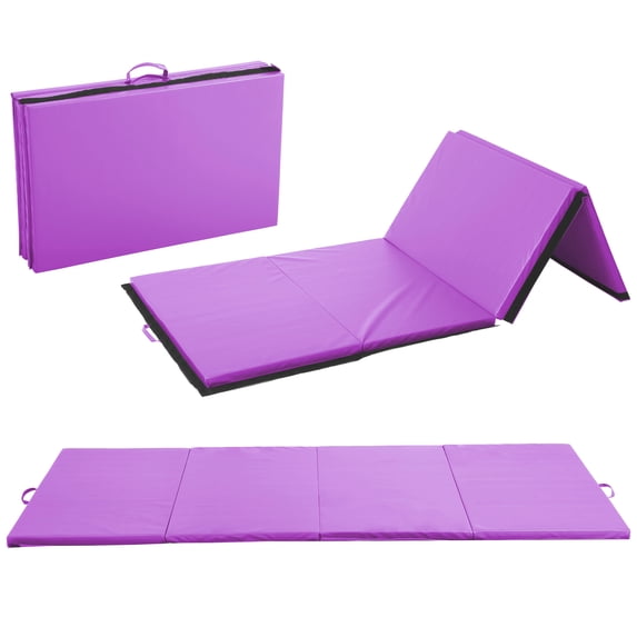 YRLLENSDAN Gymnastics Mats, Cartwheel Mat Wrestling Mat Yoga Mat Thick 2 Inch Folding Exercise Mat Tumbling Mats for Gymnastics for Home, Purple