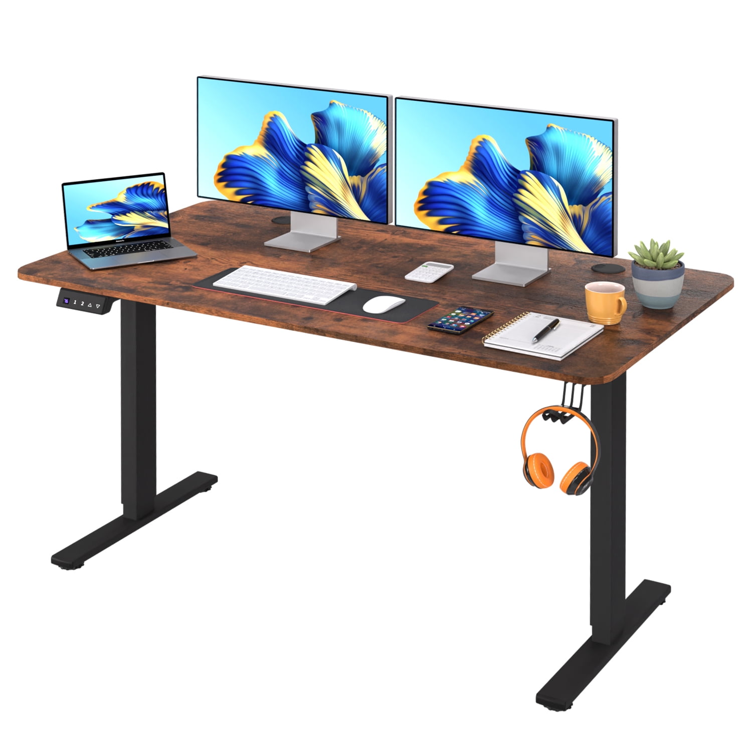YRLLENSDAN Height Adjustable Standing Desk 55x24 Inch, Electric Stand