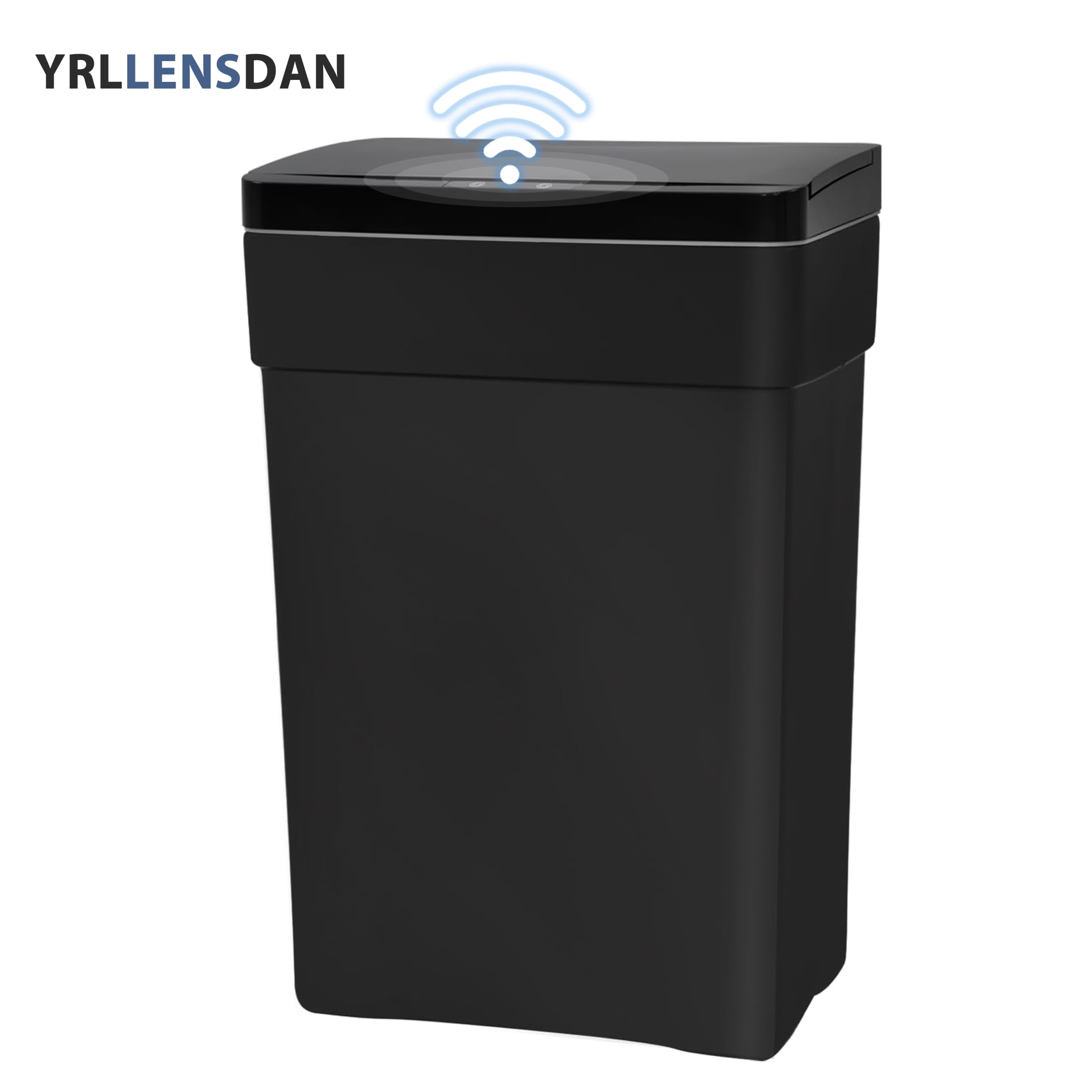 YRLLENSDAN Kitchen Trash Can 13 Gallon Bathroom Trash Can with Lid Automatic Trash Can Touchless With Motion Sensor ABS Plastic Trash Bin for Bedroom Garbage Can,Black