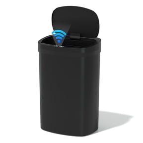 YRLLENSDAN Kitchen Trash Can 13 Gallon Size, Touchless Trash Can 13 Gallon, Motion Sensor Trash Can with Lid, Automatic Garbage Can 13 Gallon, Plastic Tall Trash Bin, Black