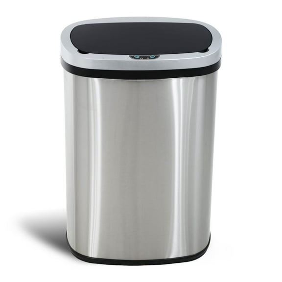 YRLLENSDAN,Kitchen Trash Cans 13 Gallon,Kitchen Garbage Can with Lid,Automatic Trash Cans Touchless,Stainless Steel Trash Can,SS