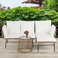 thumbnail image 1 of YRLLENSDAN L Shaped Patio Furniture, L Shaped Patio Couch Set w/ Cushions Side Table for Backyard Poolside Apartment Balcony Patio Sectional Set Patio Sofa Set Boho Patio Furniture, 1 of 7