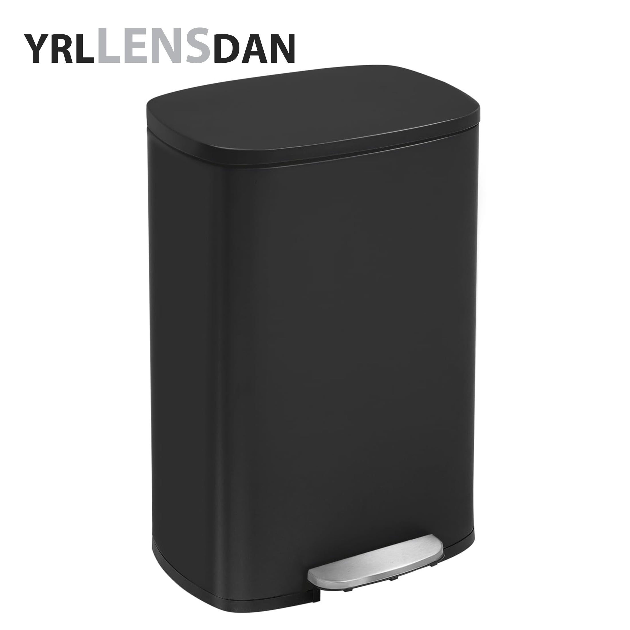YRLLENSDAN Large Kitchen Trash Can with Lid 13 Gallon Step Trash Can with Foot Pedal Step On ...