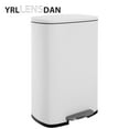 thumbnail image 1 of YRLLENSDAN Large Kitchen Trash Can with Lid 13 Gallon Step Trash Can with Foot Pedal Step On Trash Can Odor Control Bathroom Trash Can Stainless Steel Garbage Can for Kitchen,White, 1 of 7