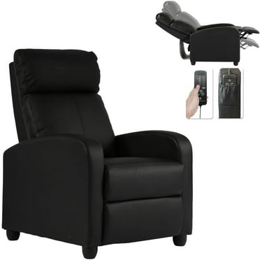 YRLLENSDAN Living Room Recliner Chair with Massage, Adjustable PU Leather Single Sofa Chair for Bedroom Ergonomic Reading Chairs for Adults Accent Seating Chair with Padded Backrest