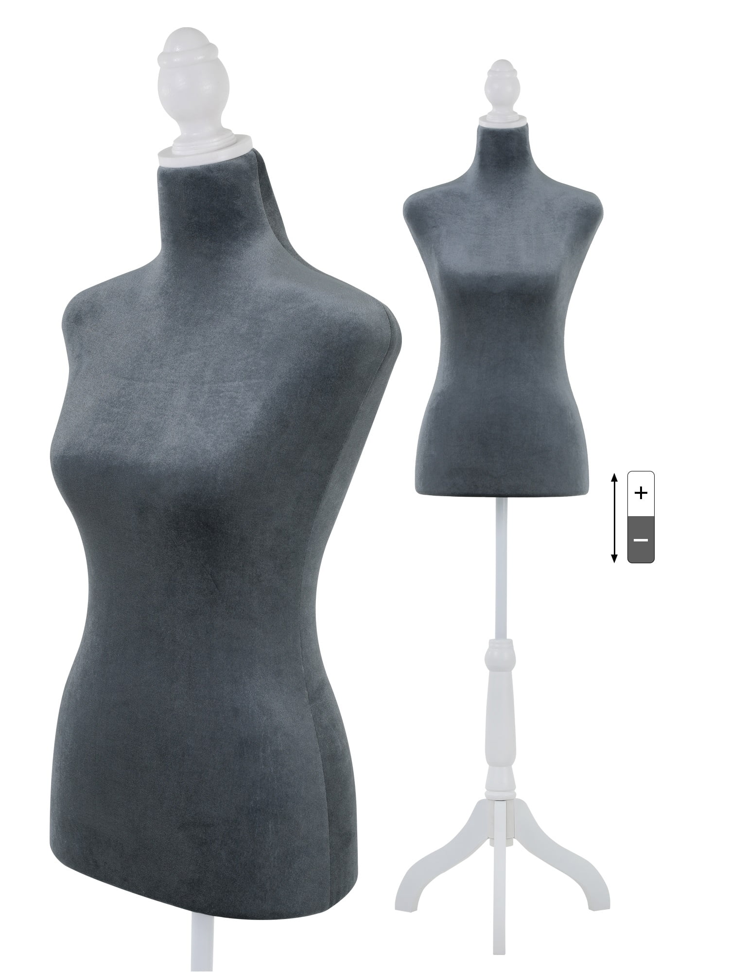 HOMCOM Female Mannequin Tailor Dress Form Torso Dressmaker Display w/  Tripod Stand (S)