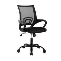 YRLLENSDAN Mesh Ergonomic Office Chair with Breathable Backrest and Lumbar Support Adjustable Desk Chair with Wheels Computer Chairs with Armrest for Adults, Black