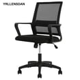 thumbnail image 1 of YRLLENSDAN Mesh Office Chair with Wheels Rolling Desk Chair with Arms Mesh Computer Chair for Adults Conference Room Chair Study Chair Adjustable Height,Black, 1 of 8