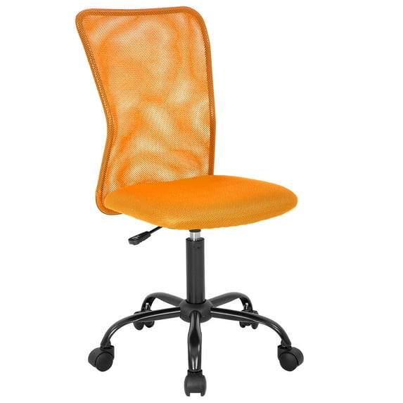 YRLLENSDAN Mesh Office Chairs, Home Office Desk Chairs Comfortable Office Chair No Arms Work Chair Ergonomic Desk Chair Computer Chairs For Adults Teens, Orange