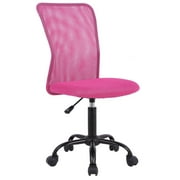 YRLLENSDAN Mesh Office Chairs, Home Office Desk Chairs Comfortable Office Chair No Arms Work Chair Ergonomic Desk Chair Computer Chairs For Adults Teens, Pink