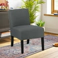 thumbnail image 1 of YRLLENSDAN Modern Armless Accent Chairs for Living Room, Fabric Dining Accent Chair Contemporary with Solid Wood Legs Small Armless Chair Bedroom Chairs for Teens, 1 of 7