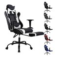 thumbnail image 1 of YRLLENSDAN Ergonomic Gaming Chair Adjustable Height with Footrest, Computer Chairs with Headrest and Lumber Support for Adults, PU Leather Desk Chair, White, 1 of 7