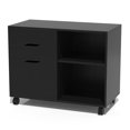 thumbnail image 1 of YRLLENSDAN,Office Storage Cabinet,File Cabinets for Home Office,Storage Cart with Drawers,Rolling File Cabinet,3 Drawer,Wood,Black, 1 of 7