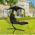 thumbnail image 1 of YRLLENSDAN Outdoor Hanging Chair, Swinging Chair Outdoor Hammock Chairs with Stand Outdoor Pool Furniture Hanging Patio Chair Swings for Outside, Black, 1 of 7