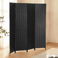 thumbnail image 1 of YRLLENSDAN Partition Room Dividers with 4 Panels, Wood Folding Privacy Screen for Room Portable Room Divider Screen Freestanding Decorative Privacy Dressing Screen for Bedroom, Living Room, Office, 1 of 7