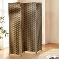 thumbnail image 1 of YRLLENSDAN Partition Room Dividers with 4 Panels, Wood Folding Privacy Screen for Room Portable Room Divider Screen Freestanding Decorative Privacy Dressing Screen for Bedroom, Living Room, Office, 1 of 8