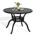 thumbnail image 1 of YRLLENSDAN Patio Table Outdoor Table Outdoor Dining Table Patio Dining Table Wrought Iron Weather Resistant Patio Furniture for Patio Outdoor Pool Balcony (Round), 1 of 7