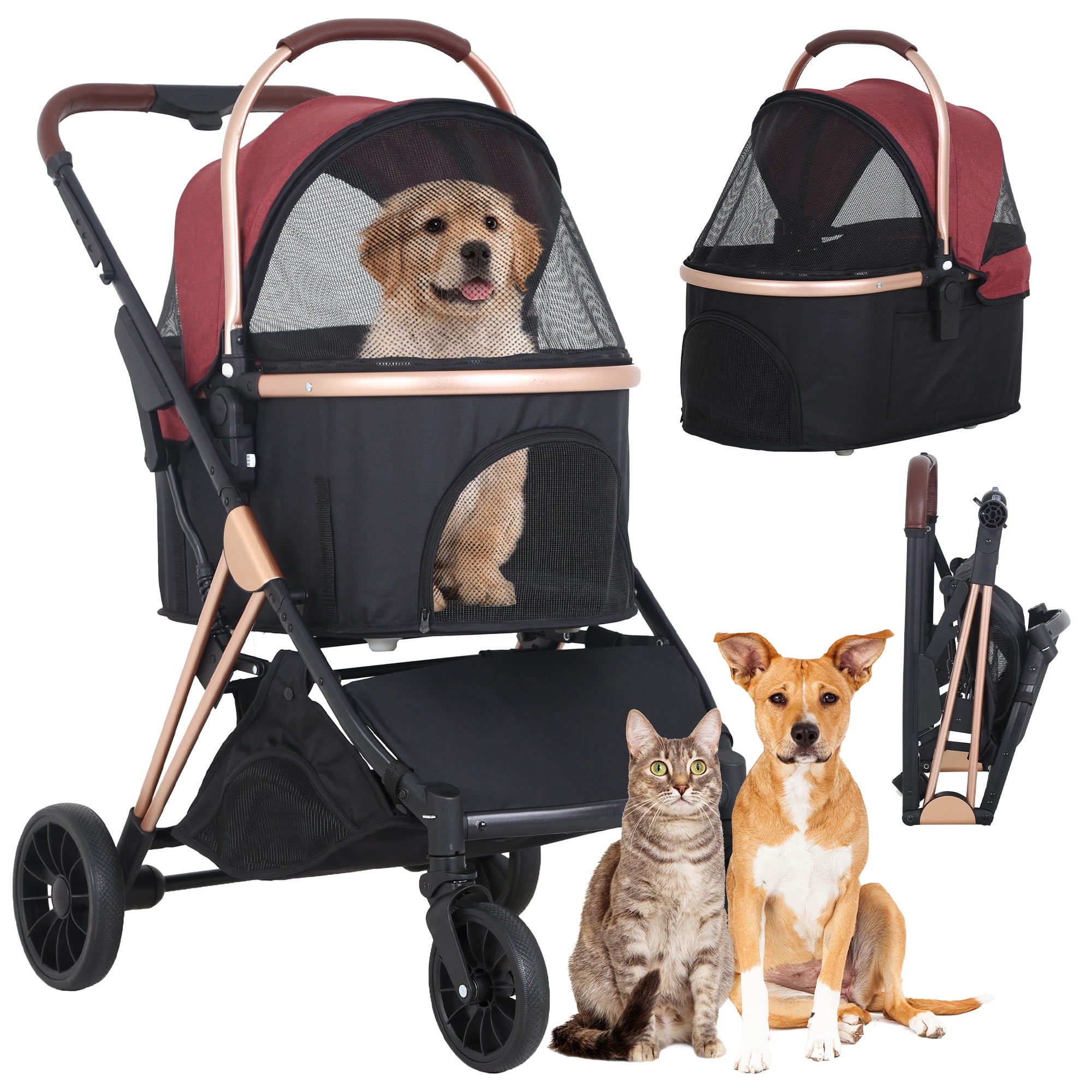 toy story umbrella stroller Adora Baby Doll Accessories La-Z-Boy Aberdeen Collection Round saffiano The stroller can be Color:Beige & Brown & Pink