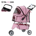 thumbnail image 1 of YRLLENSDAN Pet Stroller for Small Dog 10 lbs All Terrain Dog Stroller for Medium Dog 30 lbs Cat Stroller for 2 Cats Doggy Puppy Stroller with Furry Pad Portable Dog Cart with Wheels,Pink, 1 of 9