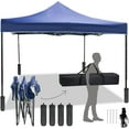 thumbnail image 1 of YRLLENSDAN Pop Up Canopy 10x10 Pop Up Canopy Tent for Outside Party Tent Ez Up Canopy Sun Shade Wedding Instant Folding Protable Pop Up tents and Canopies Outdoor Gazebo with Backpack Bag (Blue), 1 of 7
