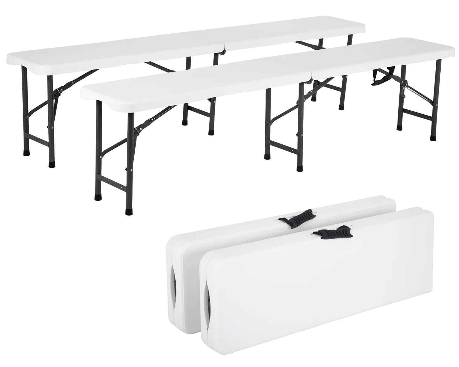 Portable Bench Frame YRLLENSDAN Portable Folding Bench Plastic with Carrying Handle and ...