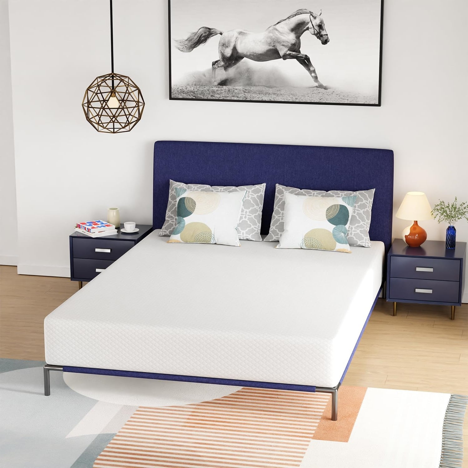 YRLLENSDAN Queen Mattress 10 Inch Medium Firm Mattress Fiberglass Free Certipur-Us Certified Cool Sleep & Comfy Support Queen Foam Mattress in a Box Queen Size Mattresses