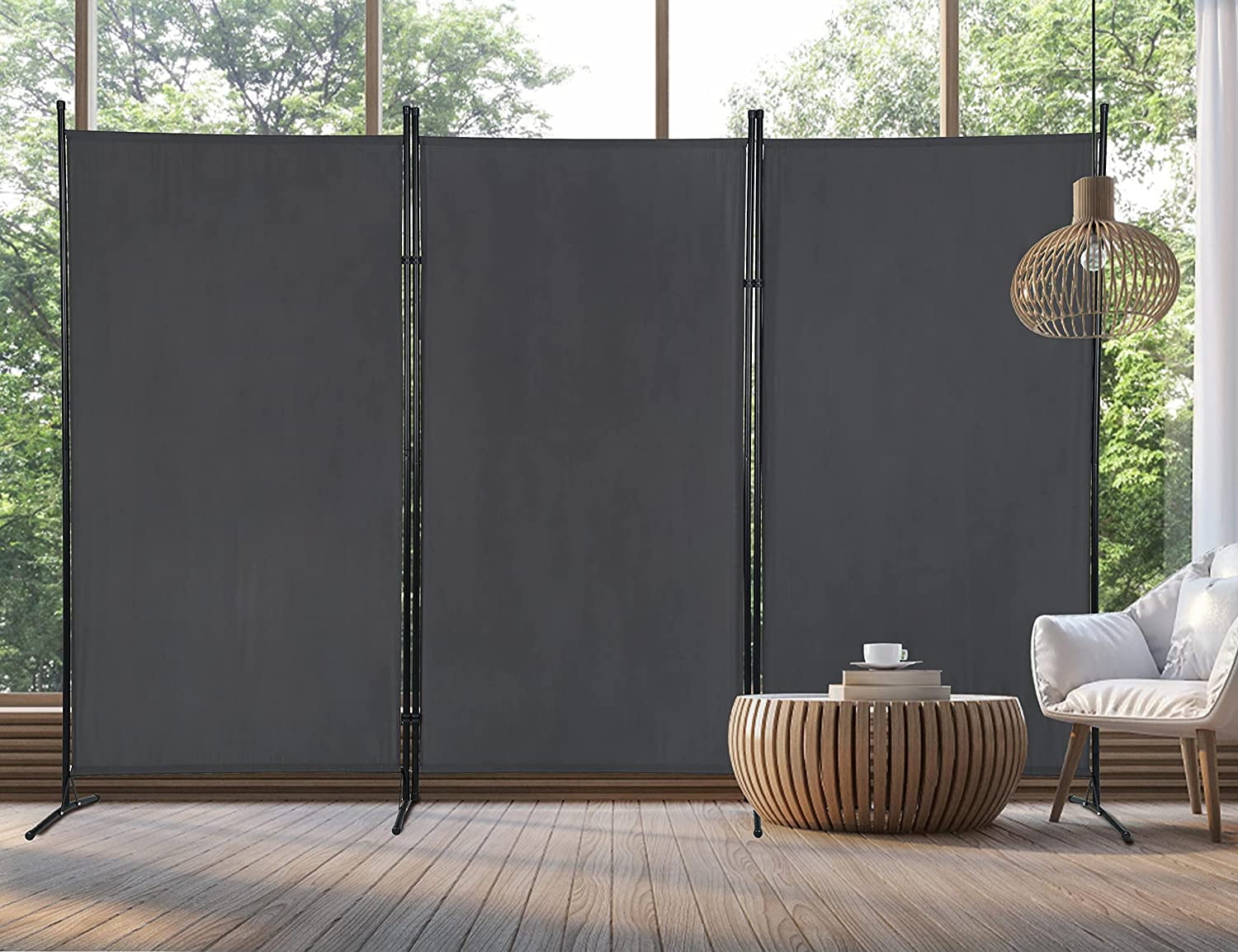 YRLLENSDAN Room Dividers Screen with 3 Panels, Temporary Wall