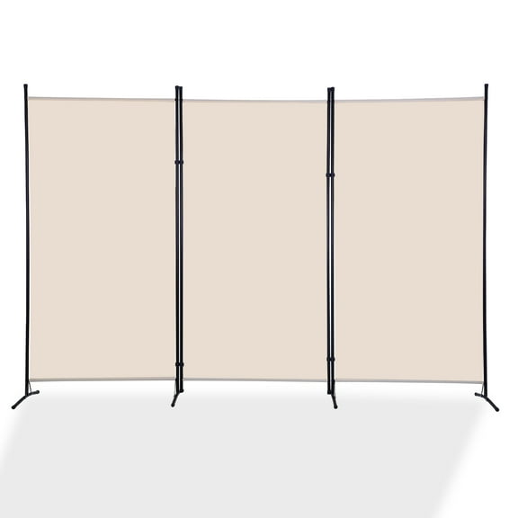 YRLLENSDAN Room Dividers Screen with 3 Panels, Temporary Wall Partitions and Dividers Freestanding Folding Privacy Screen for Room Bedroom Metal Frame Portable Wall Divider Room Separation