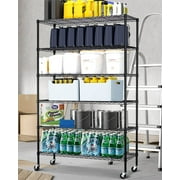 YRLLENSDAN Storage Shelves for Garage Storage, 82"H 6 Tier Garage Shelf Wire Shelving Rack for Home Metal Storage Shelf 1320lbs Capacity Adjustable Shelves Storage Racks for Kitchen Bedroom Bathroom