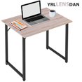 thumbnail image 1 of YRLLENSDAN Study Computer Desk for Small Space Simple Industrial Desk Study Table for Adults Teen Office Desk Work Desk for Home Writing Desk 19.7*32 in,Beige, 1 of 8