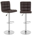 thumbnail image 1 of YRLLENSDAN Tall Bar Stools Set of 2 High Bar Chairs Kitchen Bar Stools Swivel Adjustable Bar Stool Leather Island Chairs Set of 2 Counter Height Bar Stools with Back,Brown, 1 of 7