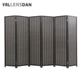 thumbnail image 1 of YRLLENSDAN Tall Room Dividers and Folding Privacy Screens, Wall Divider for Room Separation, Bamboo Wood Room Partition with 6 Panels Freestanding Indoor, Black, 1 of 7