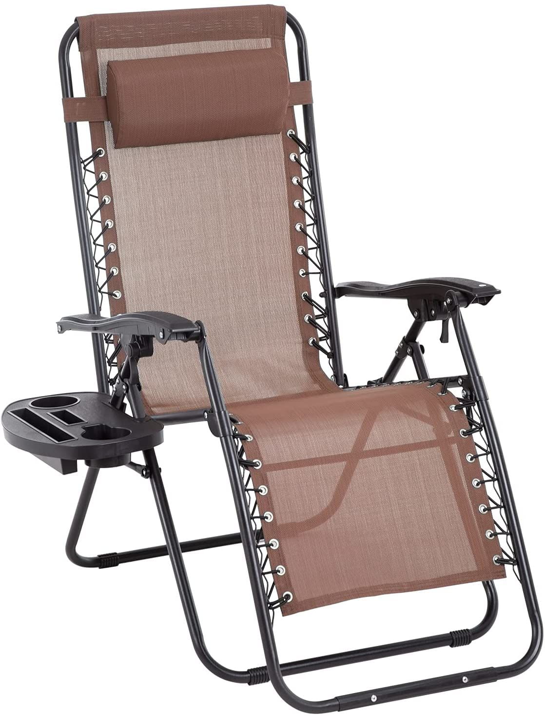 YRLLENSDAN Zero Gravity Lounge Chair Outdoor with Cushions & Cup Holder