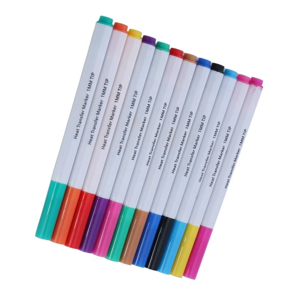 YROHGKPN 12 Colors Heat Transfer Markers Sublimation Ink Markers Drawing Markers 0.5mm/1mm/2.0mm Tip Sublimation Pen for Crafting