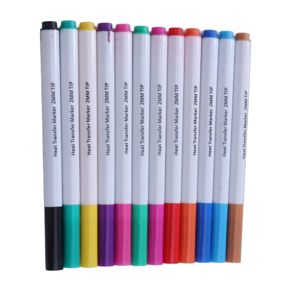 YROHGKPN 12 Colors Heat Transfer Markers Sublimation Ink Markers Drawing Markers 0.5mm/1mm/2.0mm Tip Sublimation Pen for Crafting