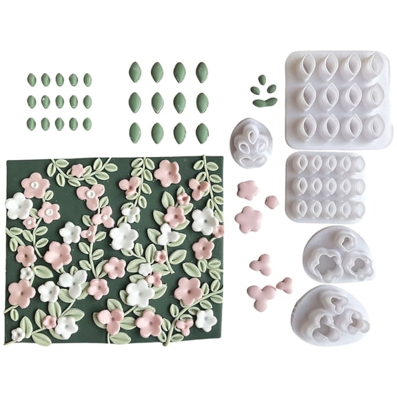 5Pcs Clay Earring Cutter Flower Clay Cutter Set for Earrings Making, Clay Earring Cutter Tool for Jewelry Making