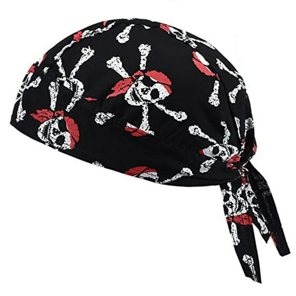 YROHGKPN Cool Pirate Hat for Women Men Fashion Adjustable Slouchy Hat Turban Headband Hat