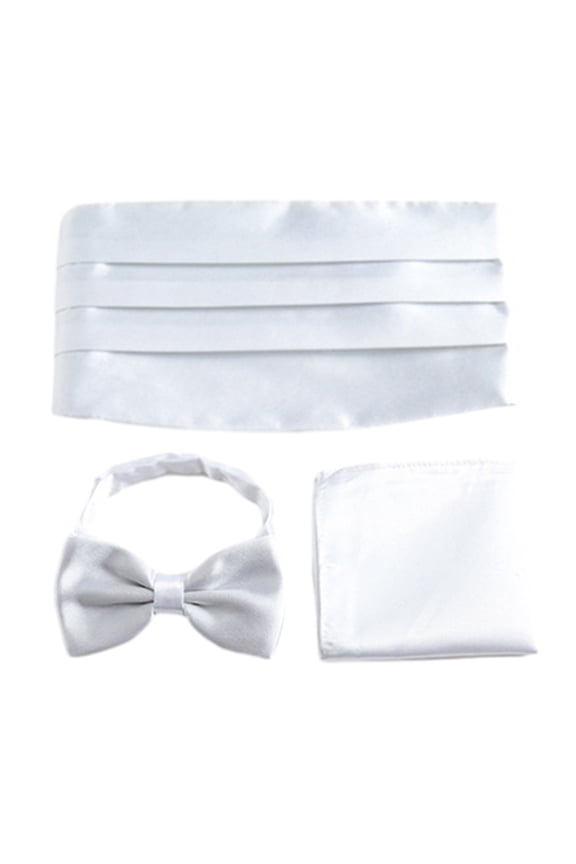 Men Tuxedo Tie Set with Pocket Square Cummerbunds Adult Business Formal Office Meeting