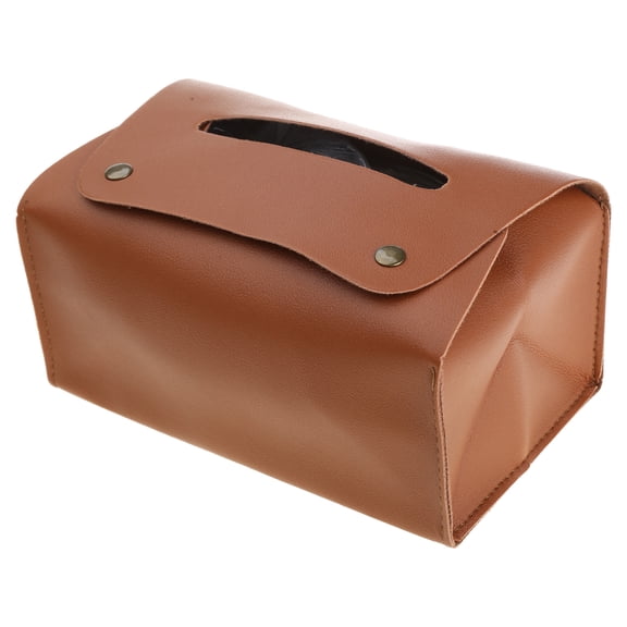Waterproof Tissue Box Tissues Container Fashionable PU Leather Paper Towel Dispenser Rack Rectangular Napkin Holder