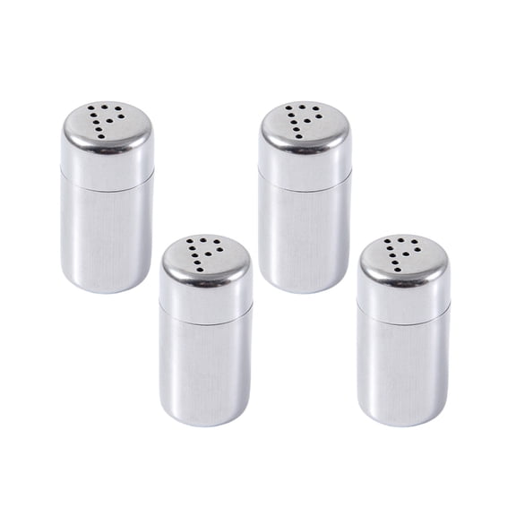 YROHGKPN Set of 4 Mini Salt Shakers Stainless Steel Spices Container with Lid for Travel