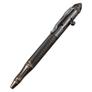 YROHGKPN Solid Handmade Brass Gel Ink Pen Retro Twist Pattern Bolt Action Writing Tool