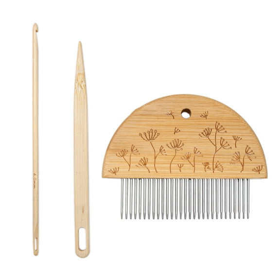 Weaving Comb, Bamboos Weaving Comb Tool Handweaving Comb Multifunctional Braided Accessories