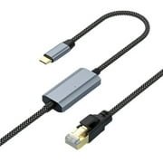 YROHGKPN Type C To Rj45 Ethernet Conversion Cord 1000Mbps USB C to Ethernet Cable