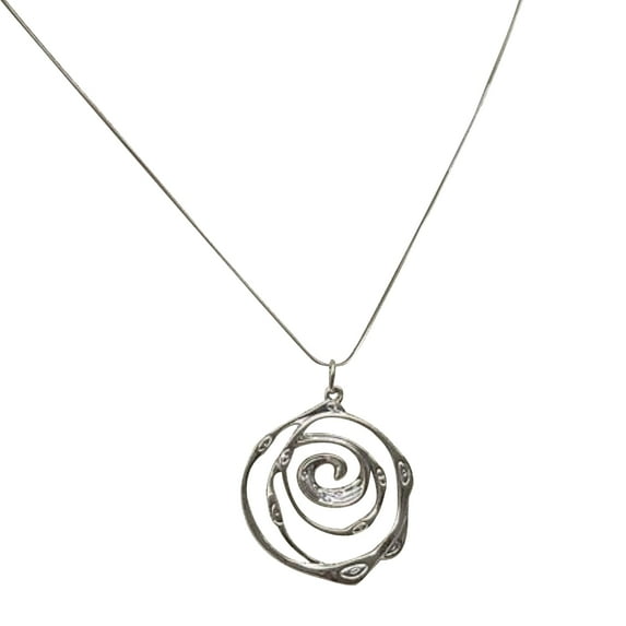 YROHGKPN Y2K Flower Spiral Heart Star Pendant Necklace for Women Egirl Fashion Punk Necklace Sweater Neck Chain Trend Jewelry