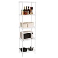 thumbnail image 1 of YRTSH Storage Shelves - 5 Tier Heavy Duty Wire Shelving Unit Stable Metal Shelving for Pantry, Kitchen and Laundry Room 9.8"W x 15.7"D x 55.1"H White, 1 of 9