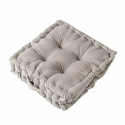 YRYG YRYG Square Velvet Floor Pillow, Meditation Floor Pillow Thicken Decompression Floor Cushions Large Pillows Seating Cute Decorative Cushion for Yoga Living Room (Gray,16'')