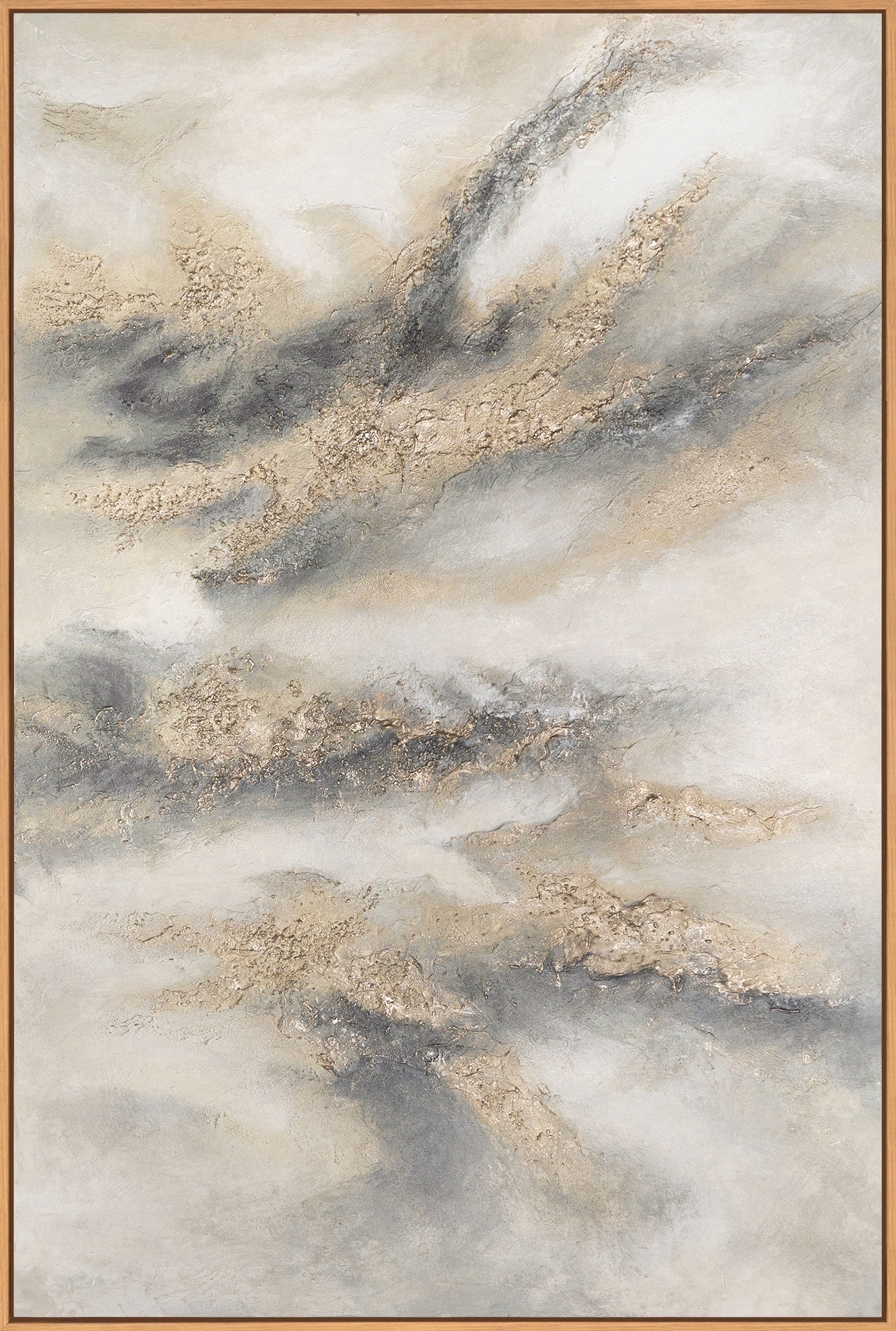 YS-Art Cloudy Melody Hand-Painted 3D Wall Art, Extra Large Textured ...