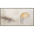 thumbnail image 1 of YS-Art Horizon Line Large 3D Textured Wall Art Hand Painted Earthy Wall Art Texture Gray Frame 56x28 in, 1 of 10