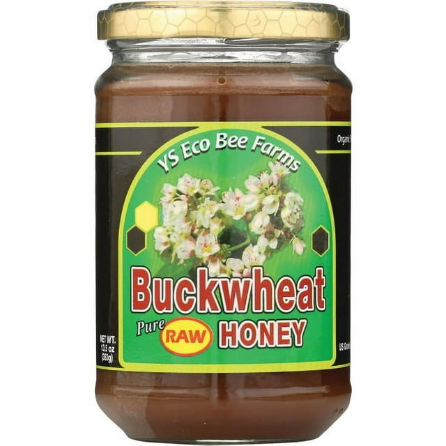 YS Organic Bee Farms Buckwheat Pure Raw Honey 13.5 oz.