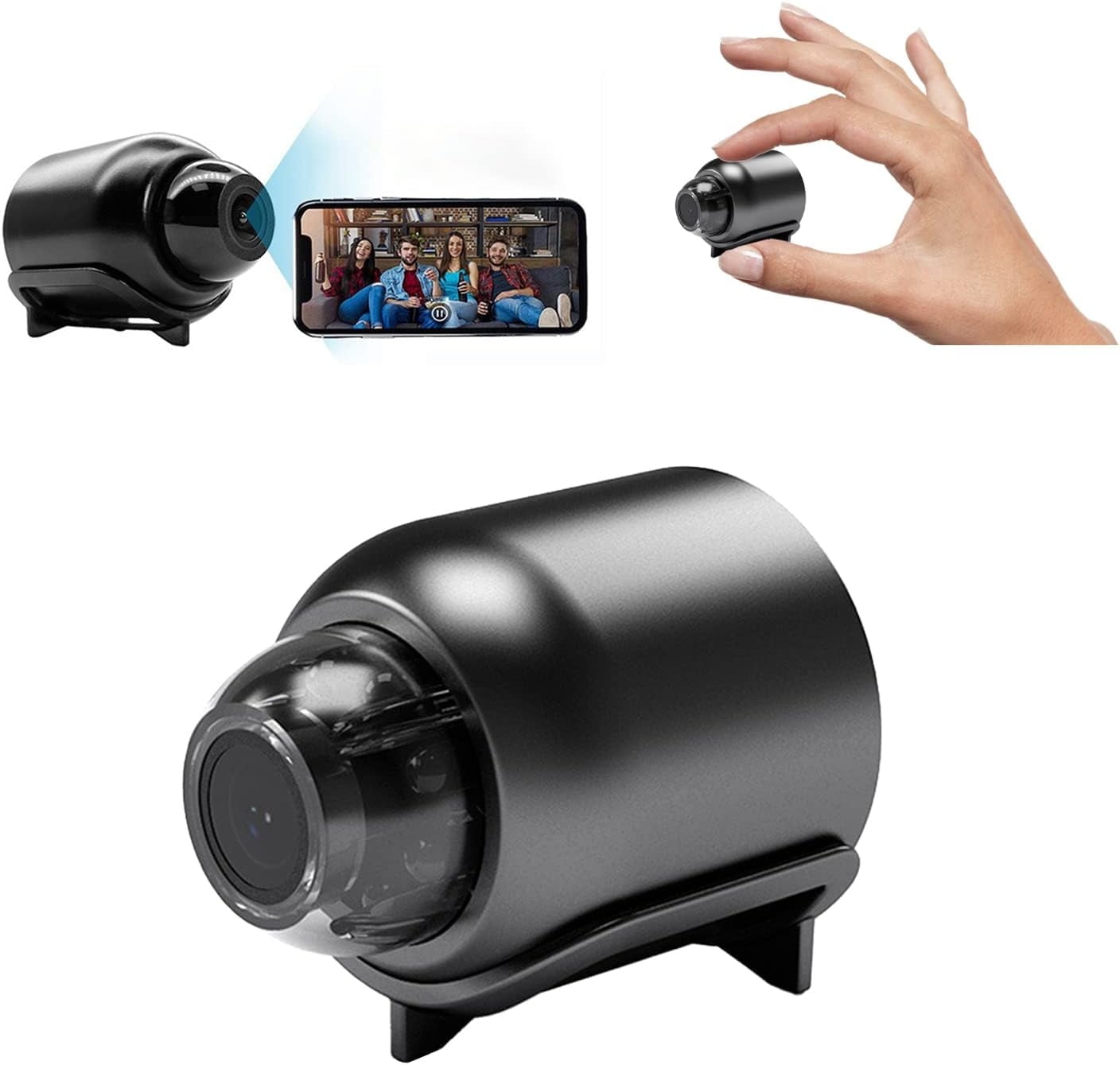YS-yalot Mini Camera 1080P HD Mini WiFi Camera Night Vision Surveillance Camera with Motion Detection Remote Monitoring, 160° Wide Angle Micro Monitor for Home Office, Warehouse, Shop